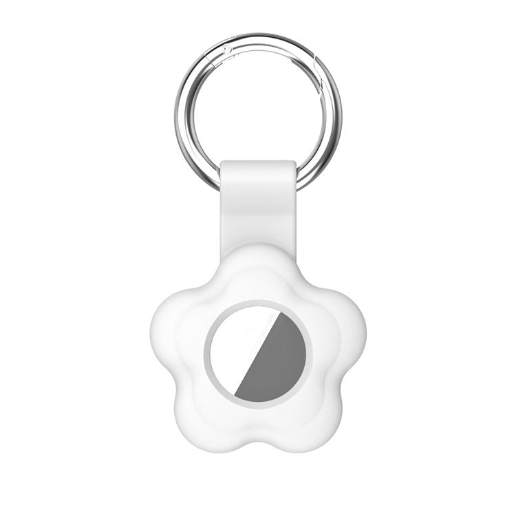 Apple Airtag Keychain Silicone Case - White - كفر ميدالية ابل ايرتاغ