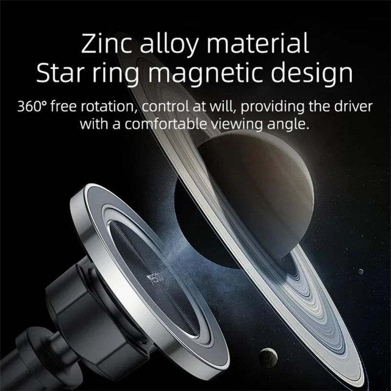 YESIDO C179 Suction Cup Bottom Car Strong Magnetic Mount Zinc Alloy Cell Phone Holder Bracket - ستاند سيارة - ذراع طويل - ماغ سيف - دوران 360 درجه - مناسب لجميع انواع الاجهزة