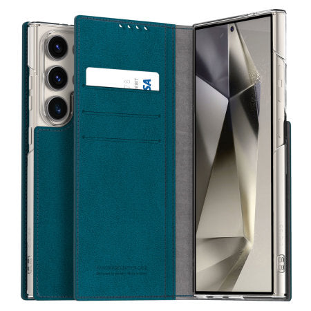 ARAREE MUSTANG DIARY WALLET CASE For SAMSUNG GALAXY S24 ULTRA -  ASH BLUE [A] -  S24 كفر سامسونج  - حماية عالية مع بوك  - ألتر