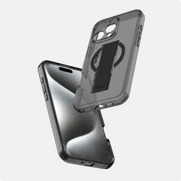 Itskins Avana Grip-It Series Case Compatible With  Magsafe For iPhone 16 Pro /Pro Max - Black - كفر حماية عالية - ماغ سيف +مسكة شريطية - شفاف