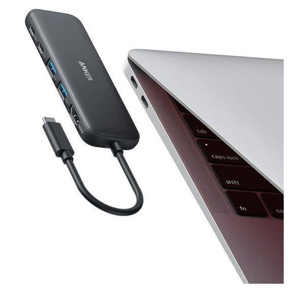 Anker Powerextend 5 in 1 USB C Hub - وصلة تايب سي - 5 في 1 - لاجهزة الايباد برو والماك بوك - متعددة الاستخدام - أنكر - كفالة 18 شهر
