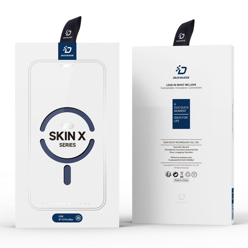 DUX DUCIS Skin X Pro Series Folio Case with MagSafe - Blue - كفر 2 في 1 - حماية عالية + محفظة + ماغ سيف