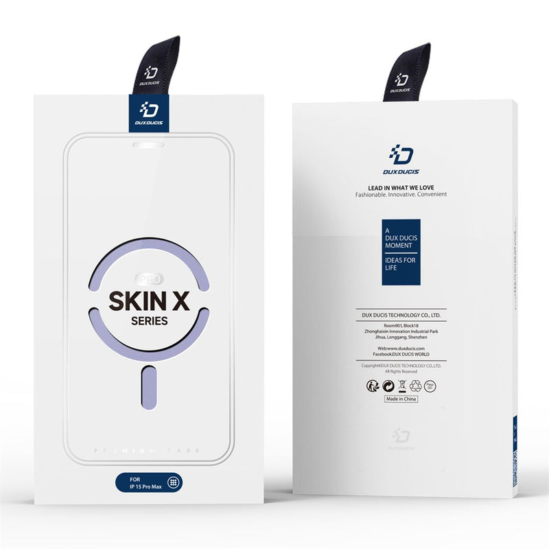 DUX DUCIS Skin X Pro Series Folio Case with MagSafe - Purple - كفر 2 في 1 - حماية عالية + محفظة + ماغ سيف