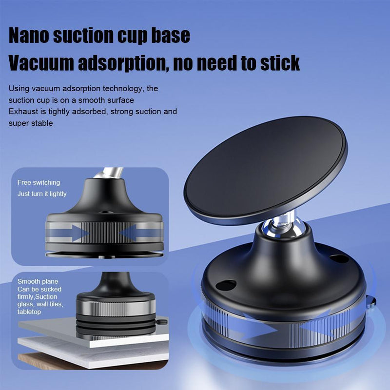 Car Magnetic Phone Holder (D4) - ستاند سيارة مناسب لجميع انواع الاجهزة - شفط بدون شحن - دوران 360 درجة - ماغ سيف