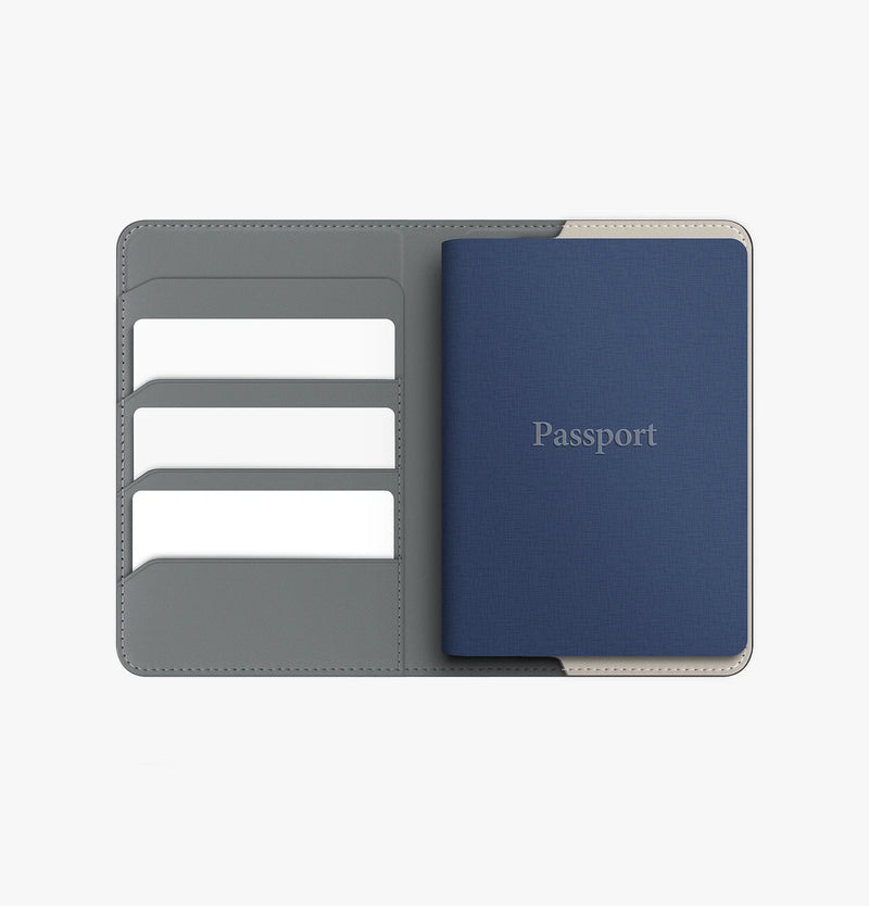 UNIQ Belmont Passport Case RFID Blocking Green Ivory - محفظة لجواز السفر - محفظة كروت - يونيك
