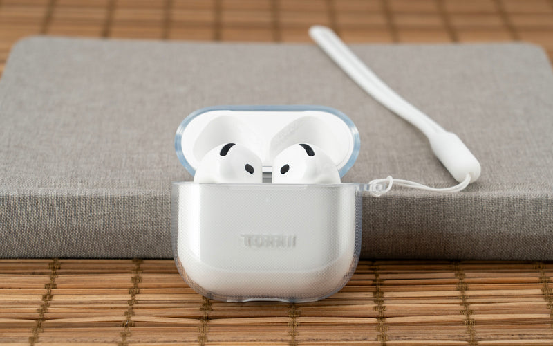 Torrii BONJELLY Case for Apple AirPods 4 with Lanyard and hook - Clear -  كفر حماية - سماعة ابل ايربودز فور مع خيط علاق  - من توري