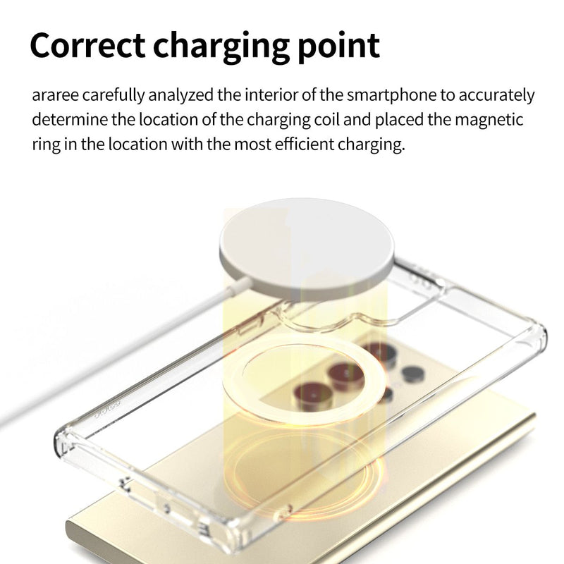 ARAREE DUPLE MAGSAFE CASE For SAMSUNG GALAXY S24 ULTRA - CLEAR  [A] -  S24 كفر سامسونج  - حماية عالية   - ألتر