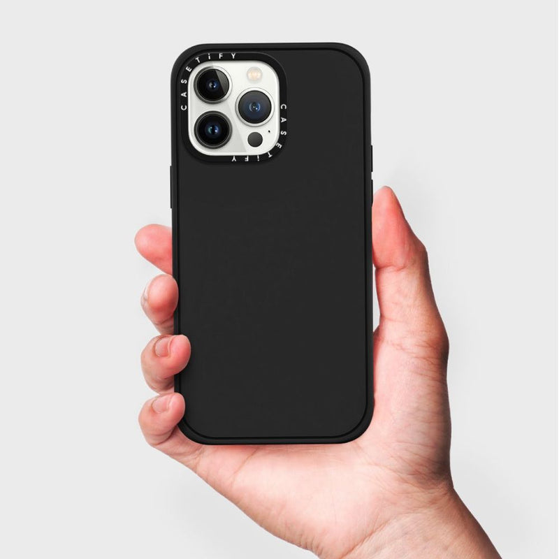 Casetify Impact Case - Matte Black [C] -  كفر حماية عالية  - مع ماغ سيف