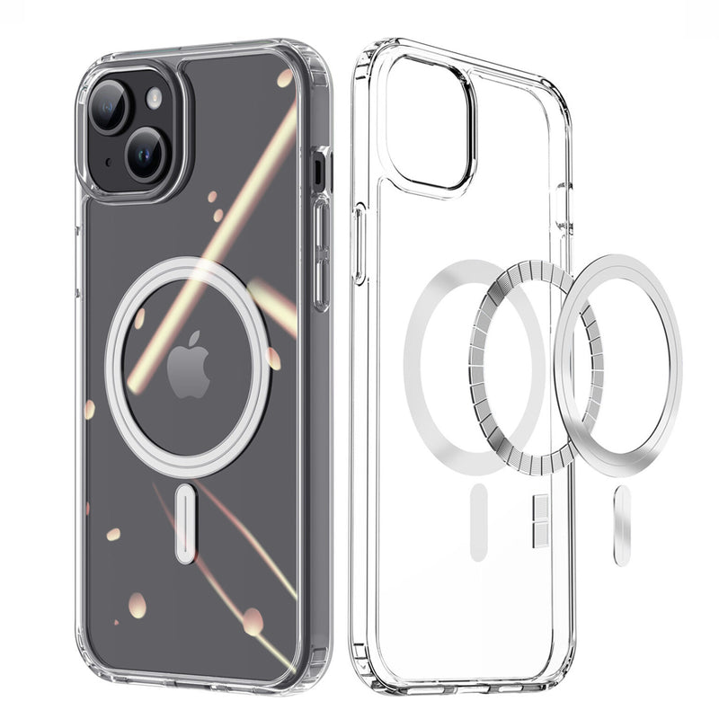 Clin Mag Series Clear Case with MagSafe for iPhone - كفر حماية عالية - شفاف - ماغ سيف