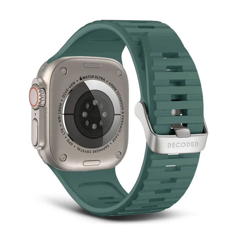 Decoded Silicone Ultra Traction Strap for AppleWatch (Sage Leaf Green) 49/46/45/44/42mm [C] - سير ساعة ابل - سليكون