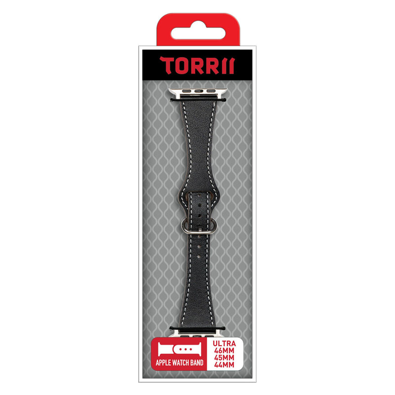 Torrii VENUS Series Apple Watch Band 49/46/45/44/42mm – Black [A] - سير ساعة ابل - جلد