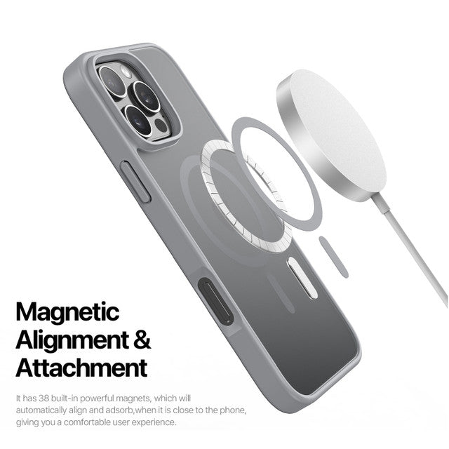 DUX DUCIS Yind Series MagSafe Case for iPhone 16/16 Plus/16 Pro/16 Pro MAX - Grey -  كفر حماية عالية - مع ماغ سيف