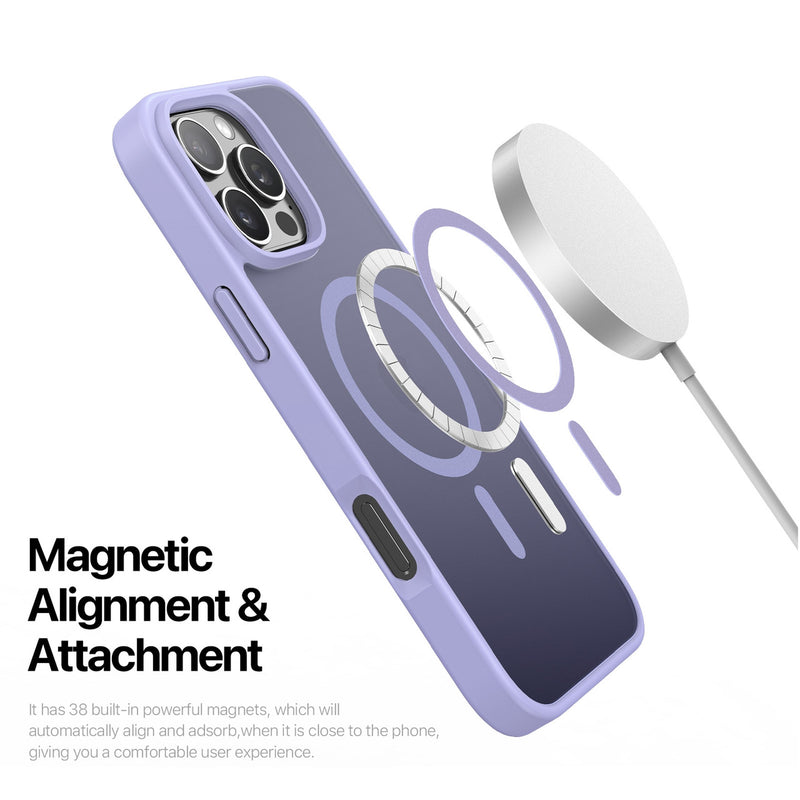 DUX DUCIS Yind Series MagSafe Case for iPhone 16/16 Plus/16 Pro/16 Pro MAX - Light Purple -  كفر حماية عالية - مع ماغ سيف