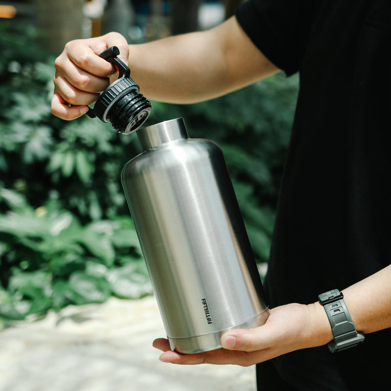 Fifty Fifty Vacuum Insulated Tank Growler 1.9L (Steel) - مطارة حافظة للحرارة