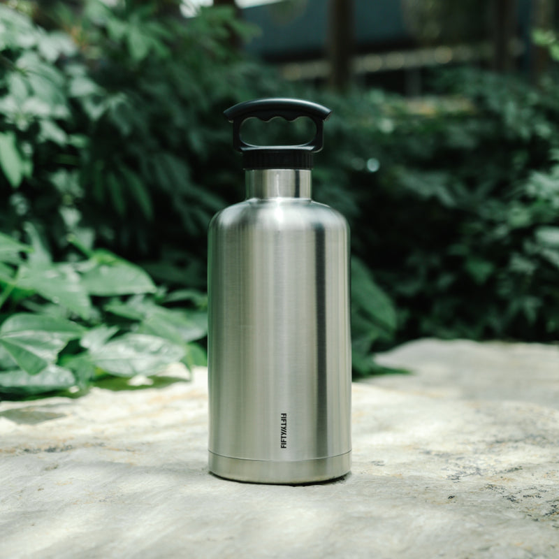 Fifty Fifty Vacuum Insulated Tank Growler 1.9L (Steel) [C] - مطارة حافظة للحرارة + مسكه