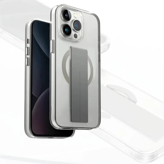 GRIPP Holdit Apple iPhone with MagSafe Case - Grey - iPhone 16/16 Plus/16 Pro/16 Pro MAX - كفر حماية عالية - مع ماغ سيف - ماسكة