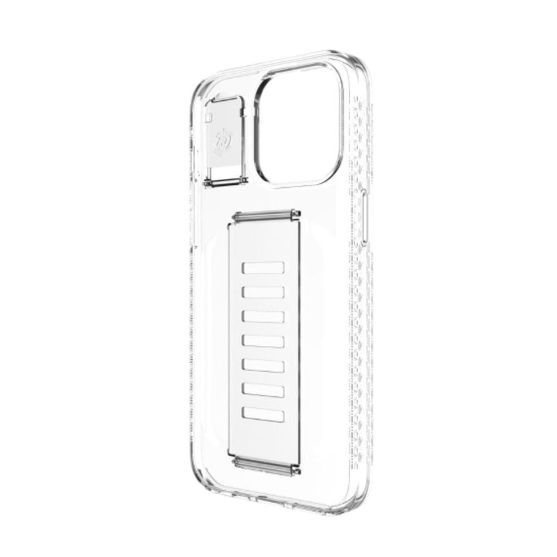 Grip2u Ultra Boost Case with Kickstand iPhone 15 Pro / 15 Pro Max - Clear - [C] - كفر حماية - جريب 2 يو - مع مسكة شريطة + استاند