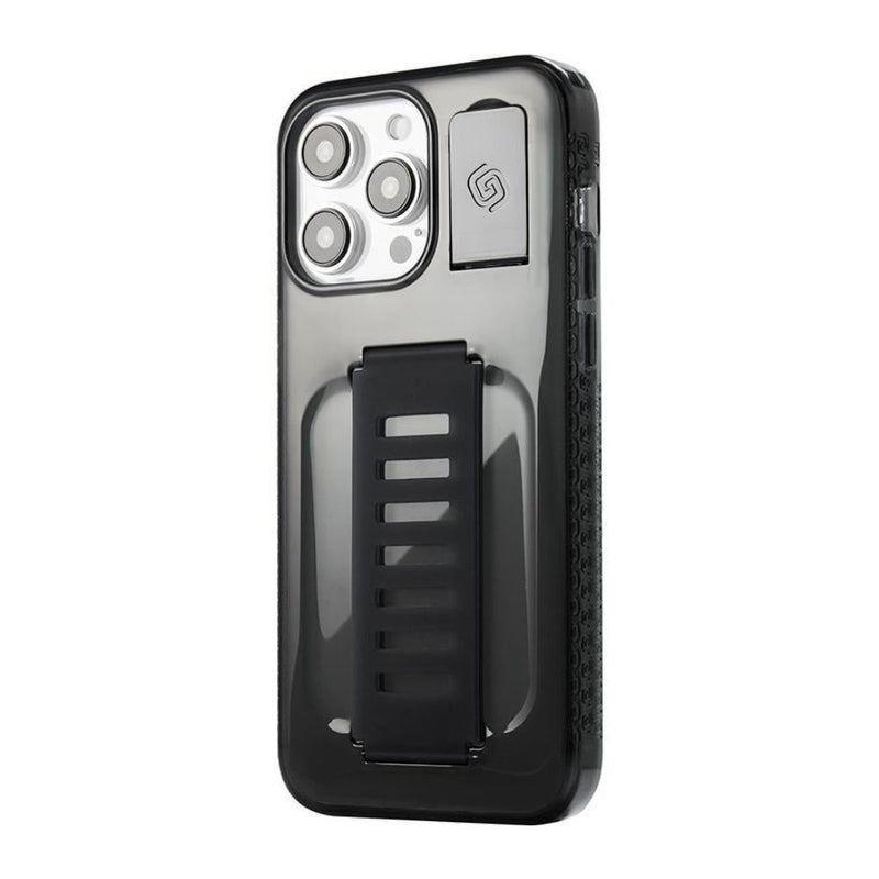 Grip2u Ultra Boost Case with Kickstand iPhone 15 Pro / 15 Pro Max - Smoky - [C] - كفر حماية - جريب 2 يو - مع مسكة شريطة + استاند