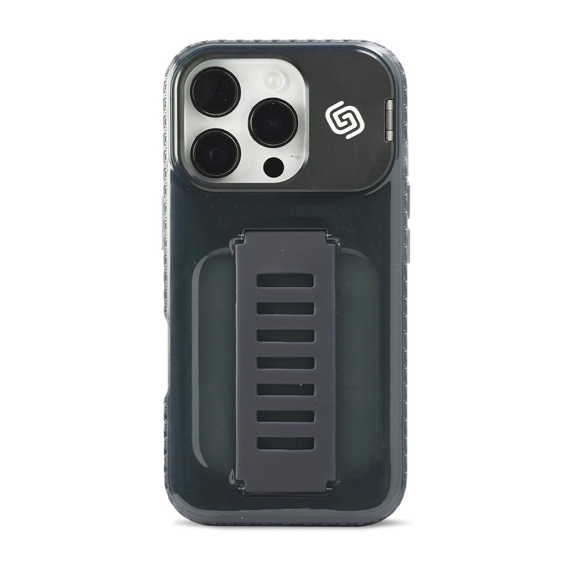 Grip2u Boost Case with Kickstand iPhone 16 Pro / 16 Pro Max - Smoky - [C] - كفر حماية - جريب 2 يو - مع مسكة شريطة + استاند