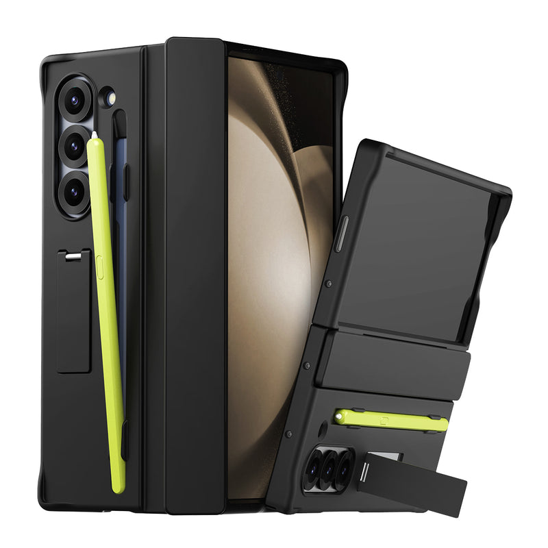 Araree Nukin 360 Case With Stand and Pencil Slot  For Samsung Z Fold 6 - Black [A] - كفر سامسونج  - حماية عالية - ماغ سيف - اسود