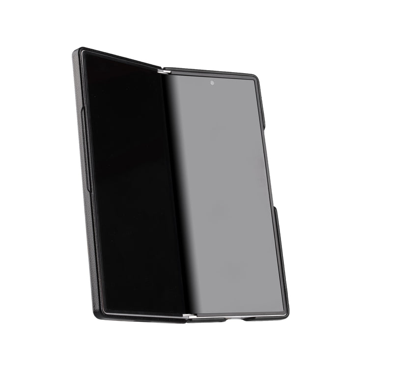 Melkco Origin Series PU Leather Regal Snap Pro Cover Case for Samsung Galaxy Fold 6 - Black [A] - كفر سامسونج  - حماية عالية - اسود