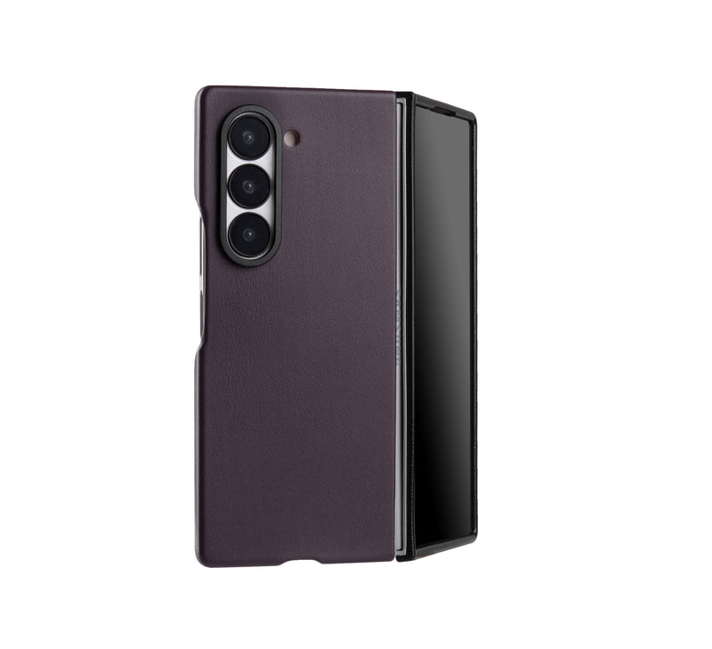 Melkco Origin Series PU Leather Regal Snap Pro Cover Case for Samsung Galaxy Fold 6 - Dark Purple [A] - كفر سامسونج  - حماية عالية