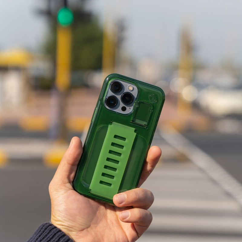 Grip2u Boost Case with Kickstand - Olive - [C] كفر حماية - جريب 2 يو - مع مسكة شريطة + استاند