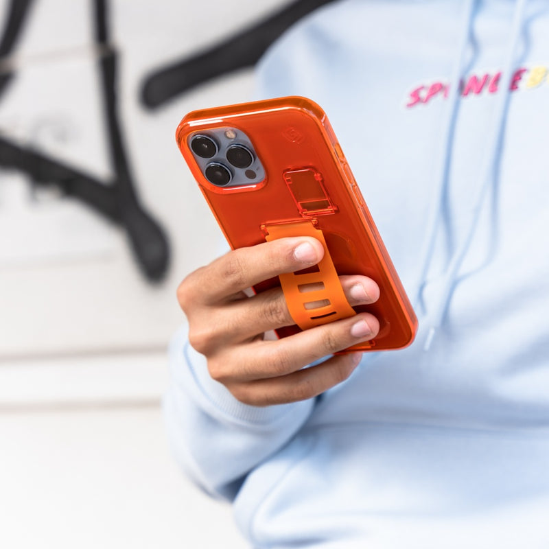 Grip2u Boost Case with Kickstand - Orange - [C] كفر حماية - جريب 2 يو - مع مسكة شريطة + استاند