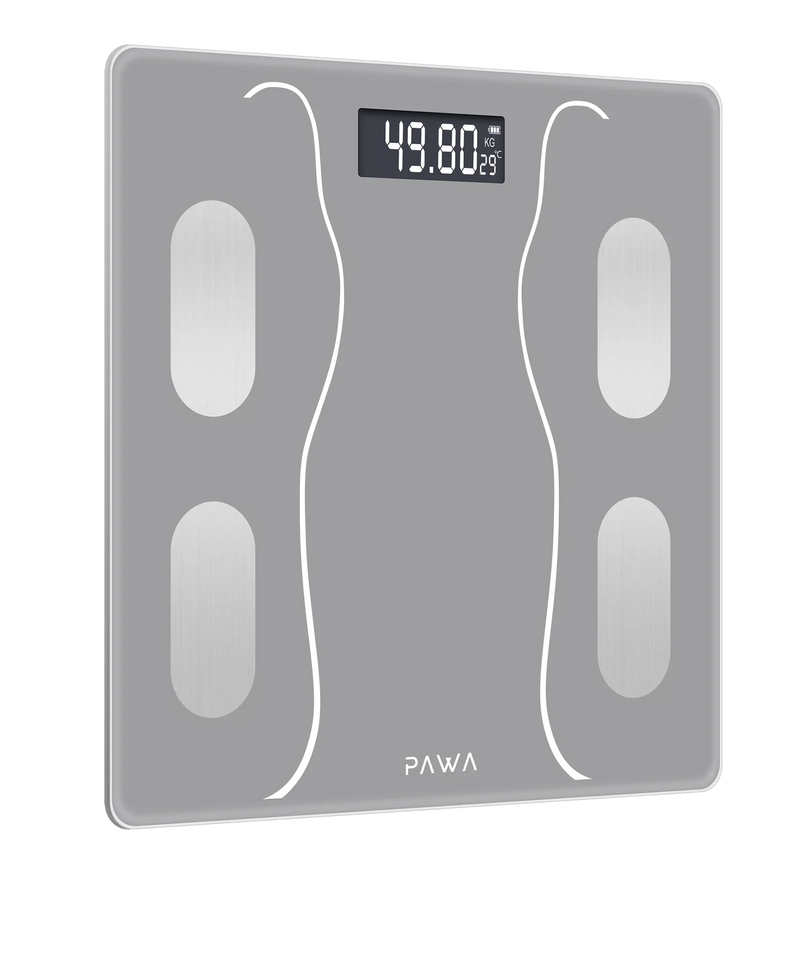 Pawa Smart Body Scale with Body Analysis APP - Grey - ميزان ذكي - كفالة 24 شهر