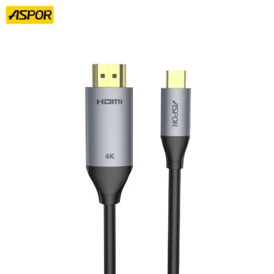Aspor A271 USB-C To HDMI Compatibility Suitable For Devices With USB-C To HDMI Ports. [O]- وصلة تلفزيون لاجهزة الاندرويد و ايفون 15/16/17 - تايب سي - من الجهاز الى التلفزيون مباشرة