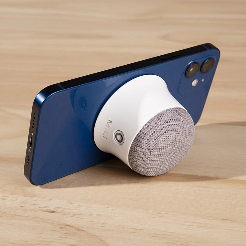 MiLi Mag Soundmate Mini MagSafe Bluetooth Speaker - White - سبيكر ميني - ماغ سيف - كفالة 12 شهر
