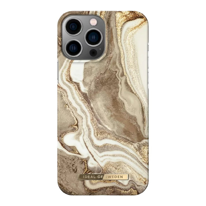 Ideal of Sweden Fashion Case iPhone 14 - Golden Sand Marble [C] - كفر حماية عالية - ماغ سيف