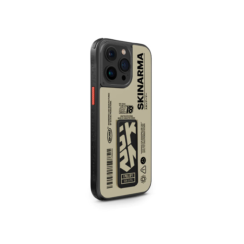 SkinArma Spunk Magsafe Grip-Stand Case for iPhone 15/15 Plus/15 Pro/15 Pro MAX  - Ivory -  كفر حماية عالية مع مغناطيس للسيارة - ماغ سيف - مسكة ستاند بالطول والعرض