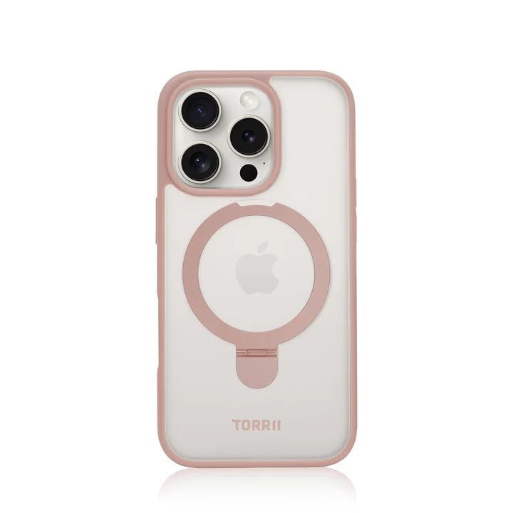 Torrii Torero Stand iPhone Magsafe Cover - Pink - iPhone 16/16 Plus/16 Pro/16 Pro MAX [A] - كفر حماية عالية - مع ماغ سيف - ستاند - وردي