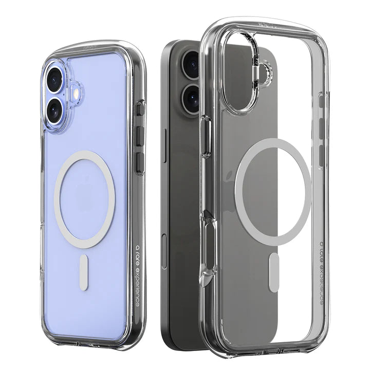 Araree Duple Air iPhone Magsafe Cover - Light Gray - iPhone 16/16 Plus/16 Pro/16 Pro MAX [A] - كفر حماية عالية - مع ماغ سيف - رمادي شفاف