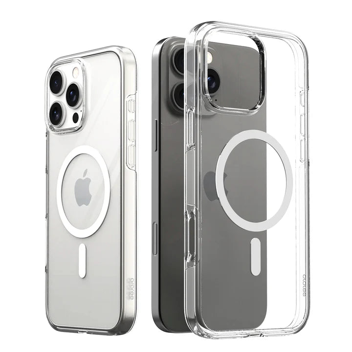 Araree Duple iPhone Magsafe Cover - Clear - iPhone 16/16 Plus/16 Pro/16 Pro MAX [A] - كفر حماية عالية - مع ماغ سيف - شفاف