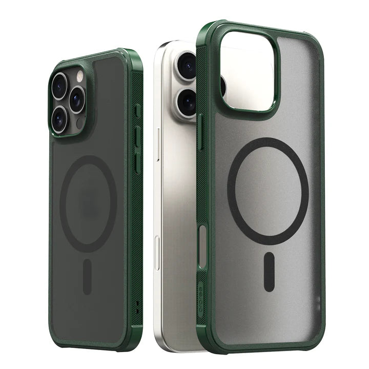 Araree Duple Armor iPhone Magsafe Cover - Green - iPhone 16/16 Plus/16 Pro/16 Pro MAX [A] - كفر حماية عالية - مع ماغ سيف - اخضر