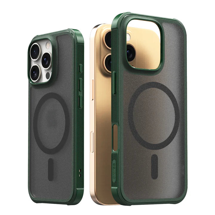 Araree Duple Armor iPhone Magsafe Cover - Green - iPhone 16/16 Plus/16 Pro/16 Pro MAX [A] - كفر حماية عالية - مع ماغ سيف - اخضر