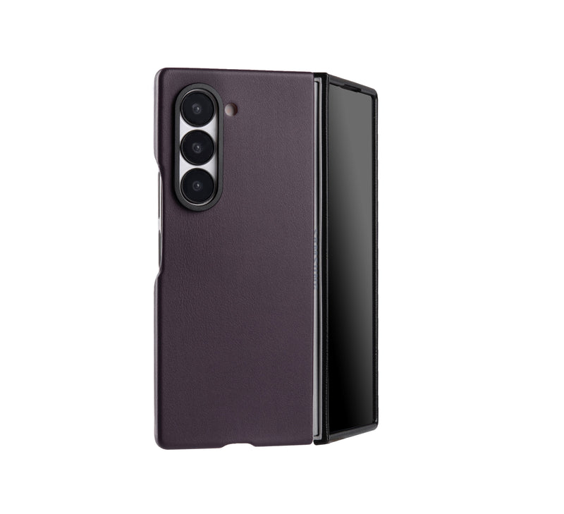 Melkco Origin Series PU Leather Regal Snap Pro Cover Case for Samsung Galaxy Fold 6 - DARK PURPLE [A] - كفر سامسونج  - حماية عالية - اسود