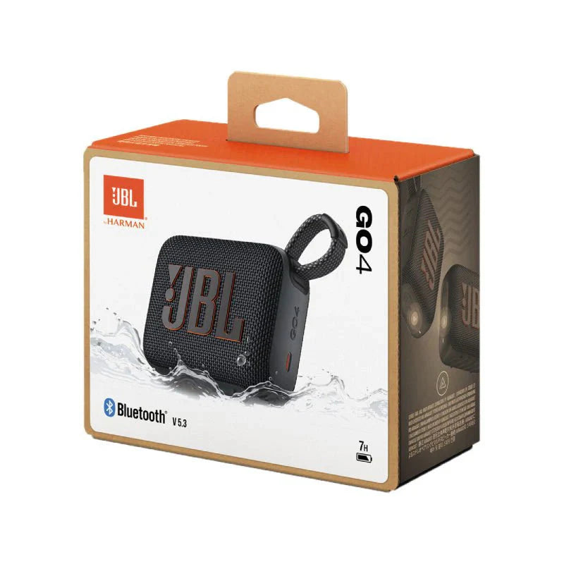 JBL Go 4 Ultra-Portable Bluetooth Speaker - 5.3 / Black - سماعة سبيكر - بلوتوث - ضد الماء - كفالة 24 شهر