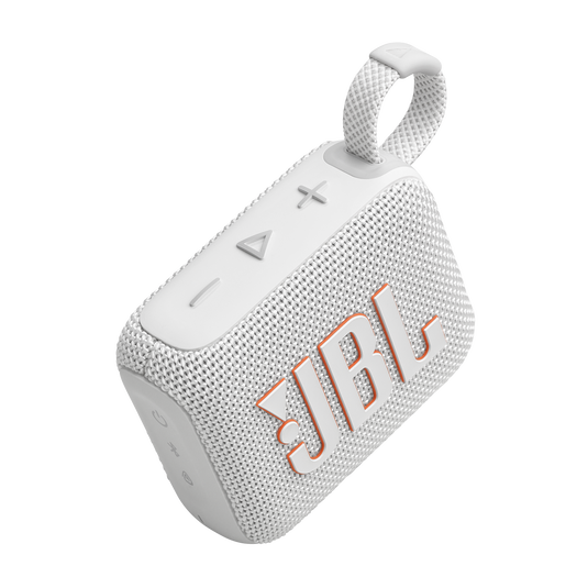 JBL Go 4 Ultra-Portable Bluetooth Speaker - 5.3 / White - سماعة سبيكر - بلوتوث - ضد الماء - كفالة 24 شهر