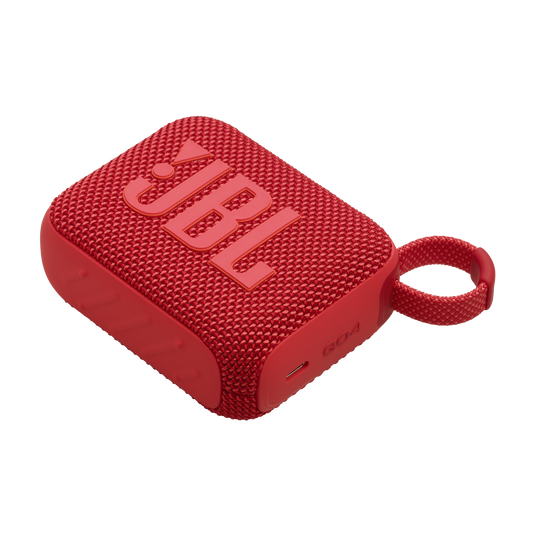 JBL Go 4 Ultra-Portable Bluetooth Speaker - 5.3 / Red - سماعة سبيكر - بلوتوث - ضد الماء - كفالة 24 شهر
