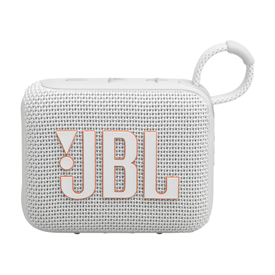 JBL Go 4 Ultra-Portable Bluetooth Speaker - 5.3 / White - سماعة سبيكر - بلوتوث - ضد الماء - كفالة 24 شهر