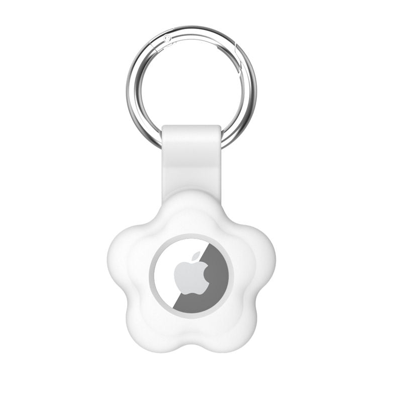 Apple Airtag Keychain Silicone Case - White - كفر ميدالية ابل ايرتاغ