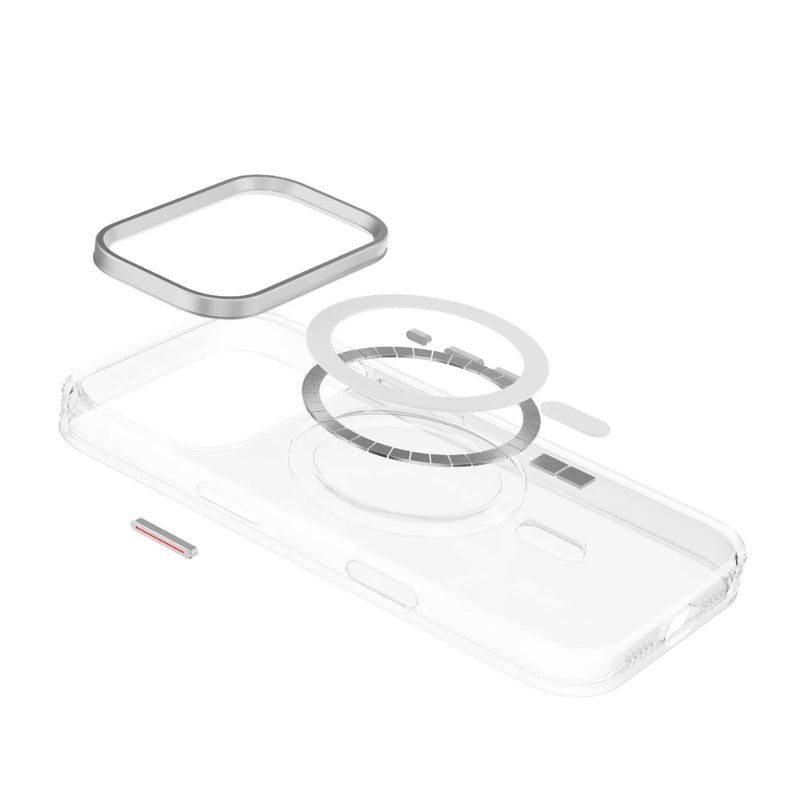 Levelo Allure PC Hard Case - for iPhone 17 - Transparent [O] - كفر حماية عالية - ماغ سيف - ايفون 17 برو / 17 بروماكس - ليفيلو - مقاوم للصدمات - شفاف