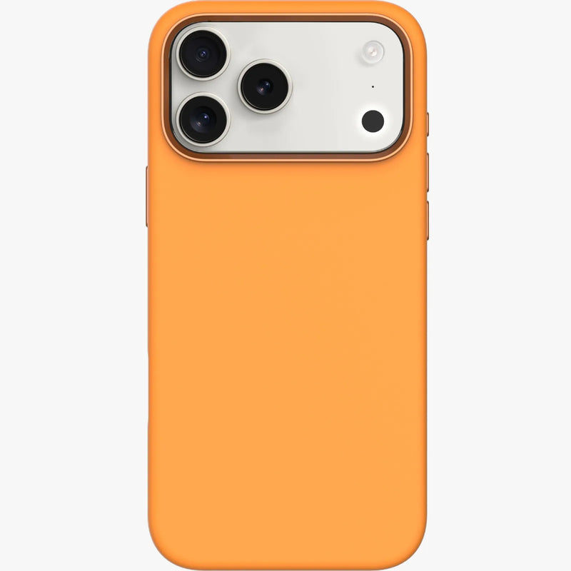 Levelo Iris Magsafe Liquid Silicone Case for iPhone 17 Pro/Pro MAX - Orange [O] - كفر حماية عالية - سيليكون - ايفون 17 برو / 17 بروماكس - ليفيلو - ماغ سيف