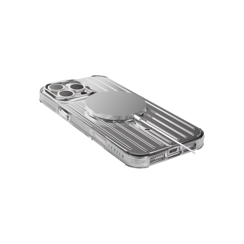 Levelo Cabin MagSafe Case for Apple iPhone 16 Pro / 16 Pro Max - Silver - كفر حماية عالية - ليفيلو - ماغ سيف