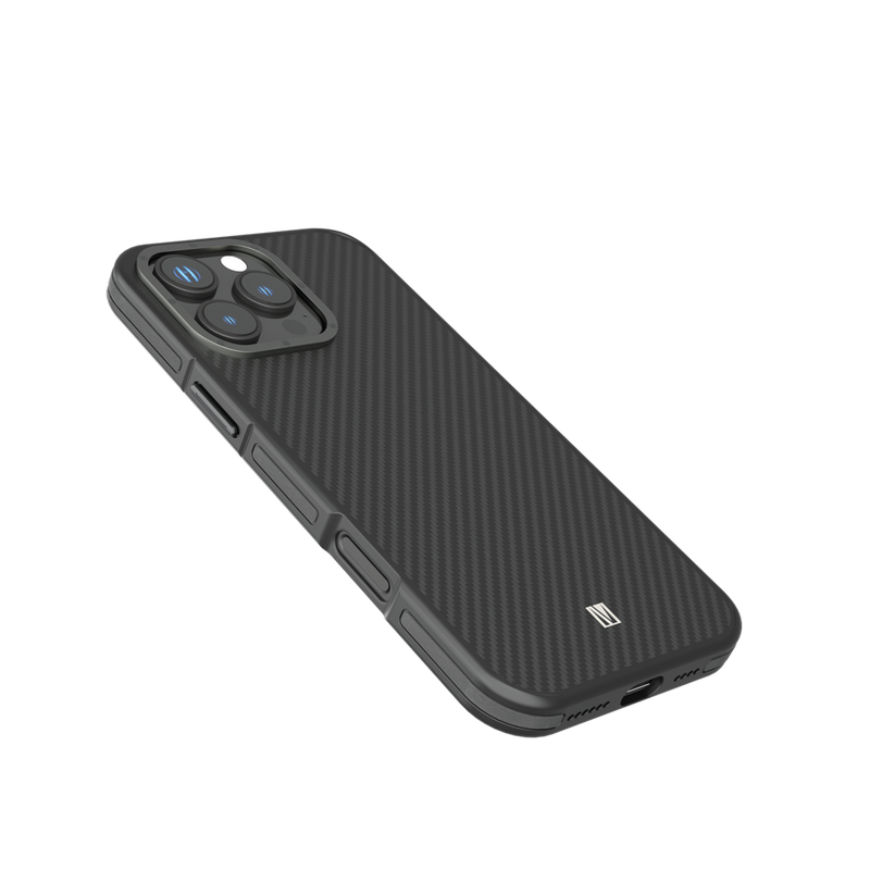 Levelo Ox Carbon Case For iPhone16 Pro Max/Pro -  كفر حماية عالية - ليفيلو - كاربون