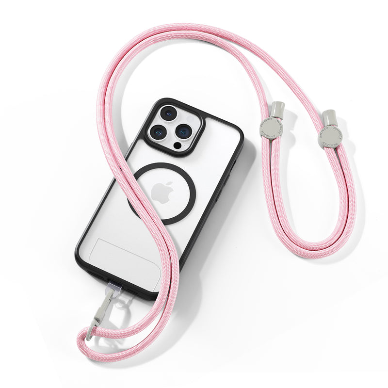 DUX DUCIS PLAZ Series Cross-body Phone Strap Light Pink - خيط علاقة - يمكنكم اختيار مع كفر شفاف او بدون كفر