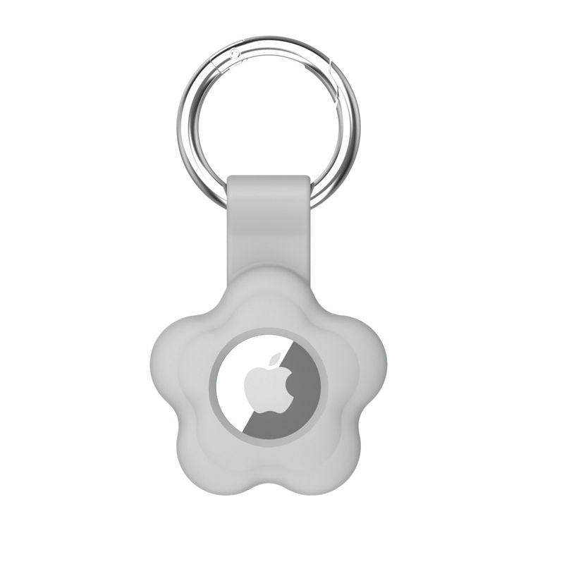 Apple Airtag Keychain Silicone Case - Gray - كفر ميدالية ابل ايرتاغ